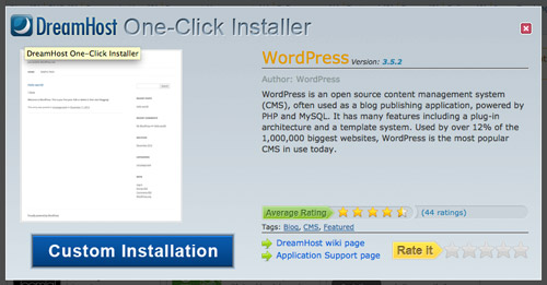 One Click WordPress Install